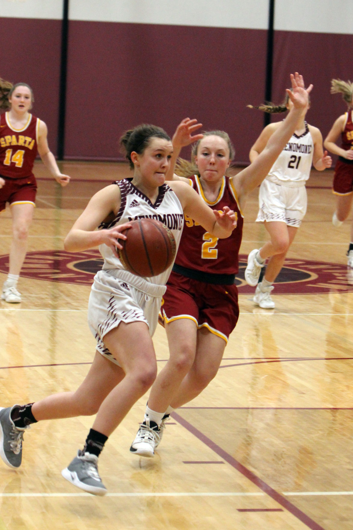 Sparta at Menomonie girls basketball 2-25-20